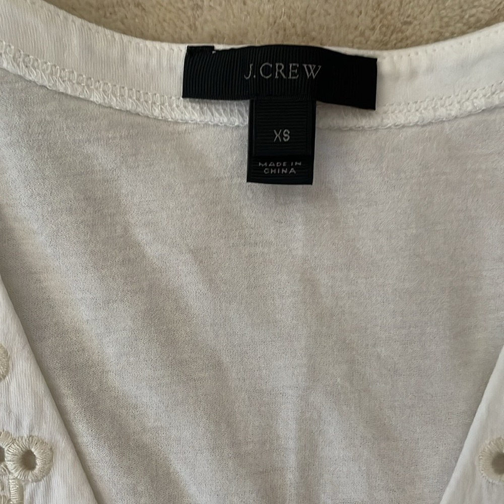 Lot of two J.Crew embroidered shirts, both size extra small - Picture 3 of 5